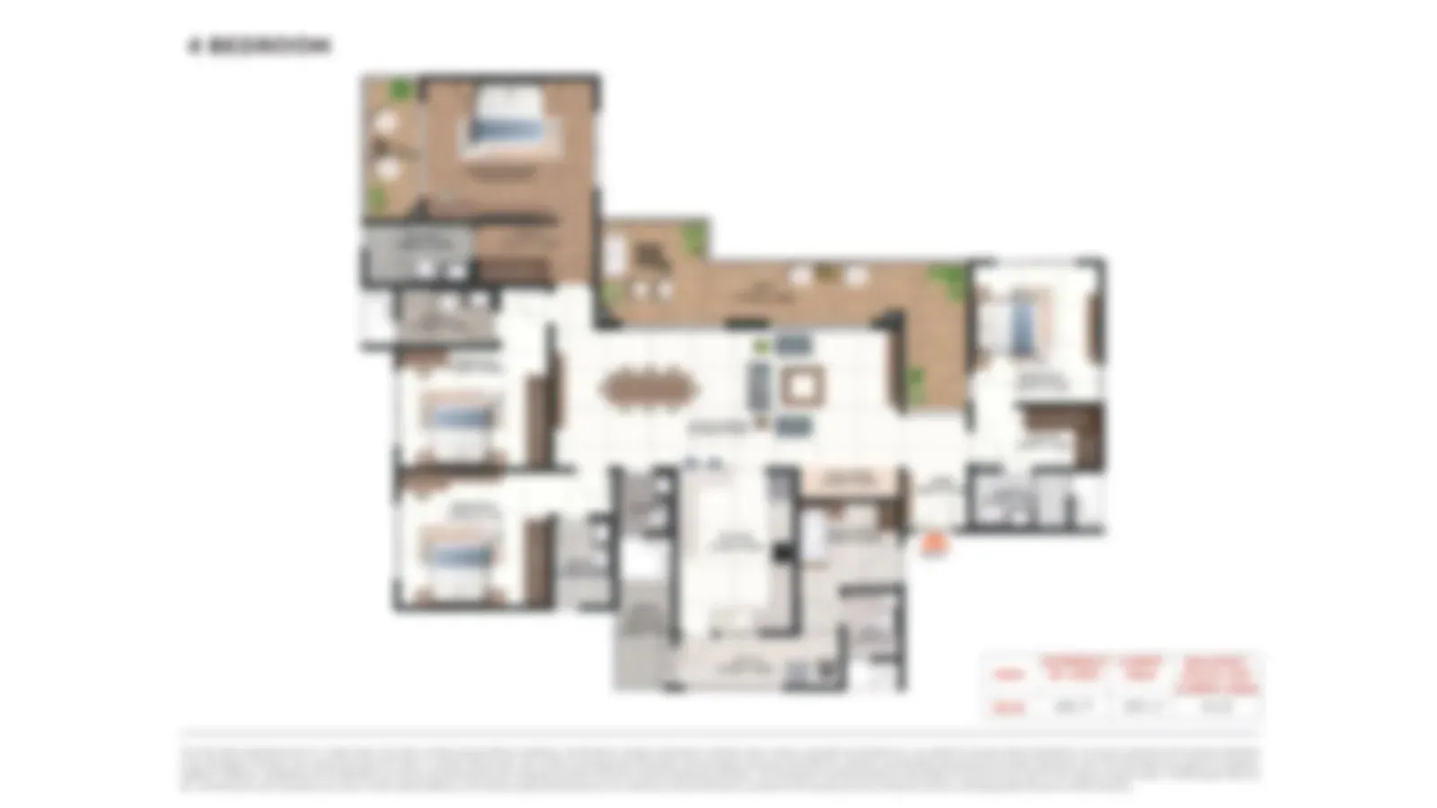 4 BHK plan — Century Blue Moon